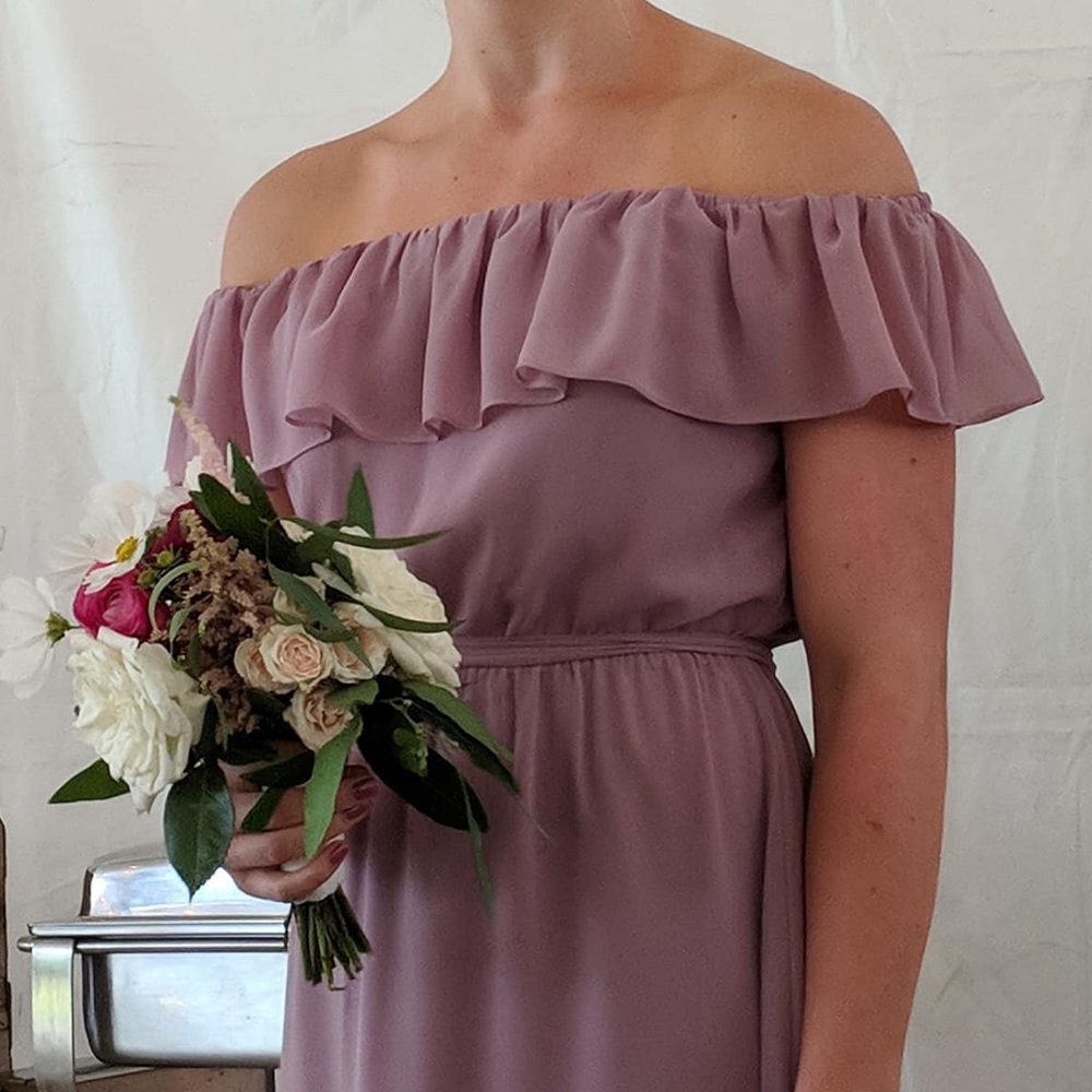 Ceremony Joanna August Bohemian Rhapsody Mauve Bridesmaid Formal Black Tie Dress